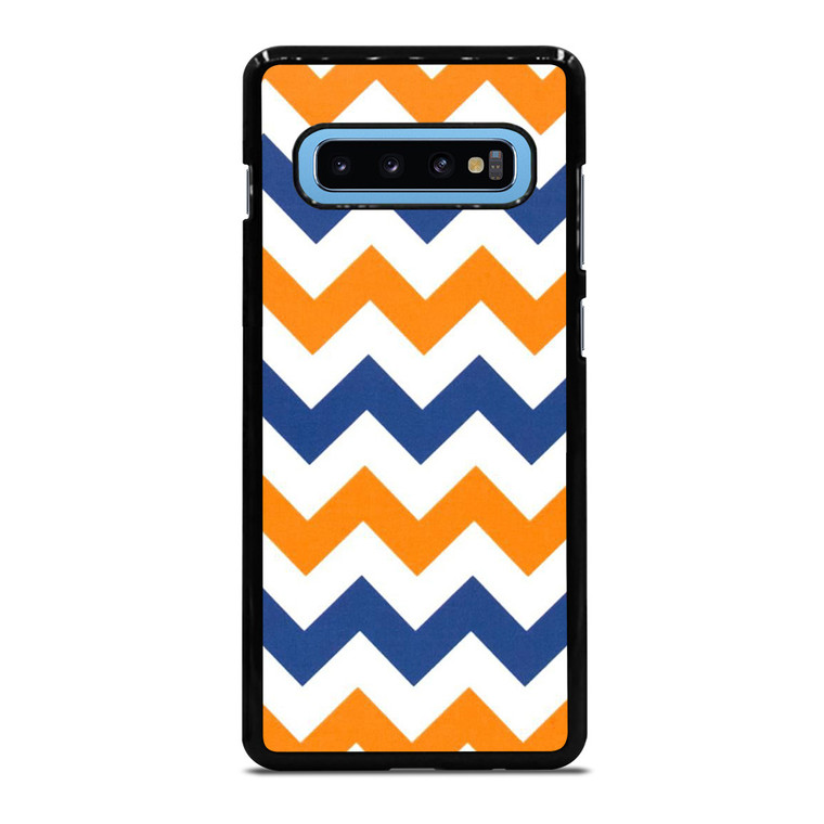 RILEY BLAKE ORANGE AND BLUE STRIPE Samsung Galaxy S10 Plus Case Cover