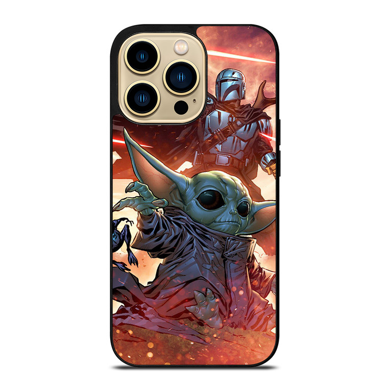 BABY YODA AND THE MANDALORIAN 2 iPhone 14 Pro Max Case Cover