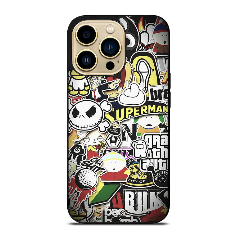 BAPE STICKER BOMB iPhone 14 Pro Max Case Cover