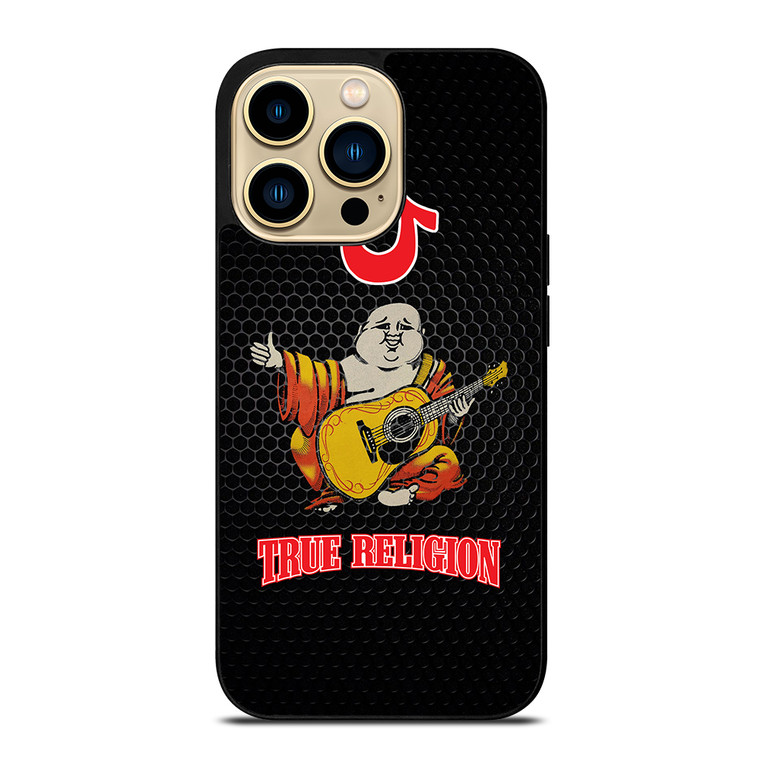 BIG BUDDHA TRUE RELIGION METAL LOGO iPhone 14 Pro Max Case Cover
