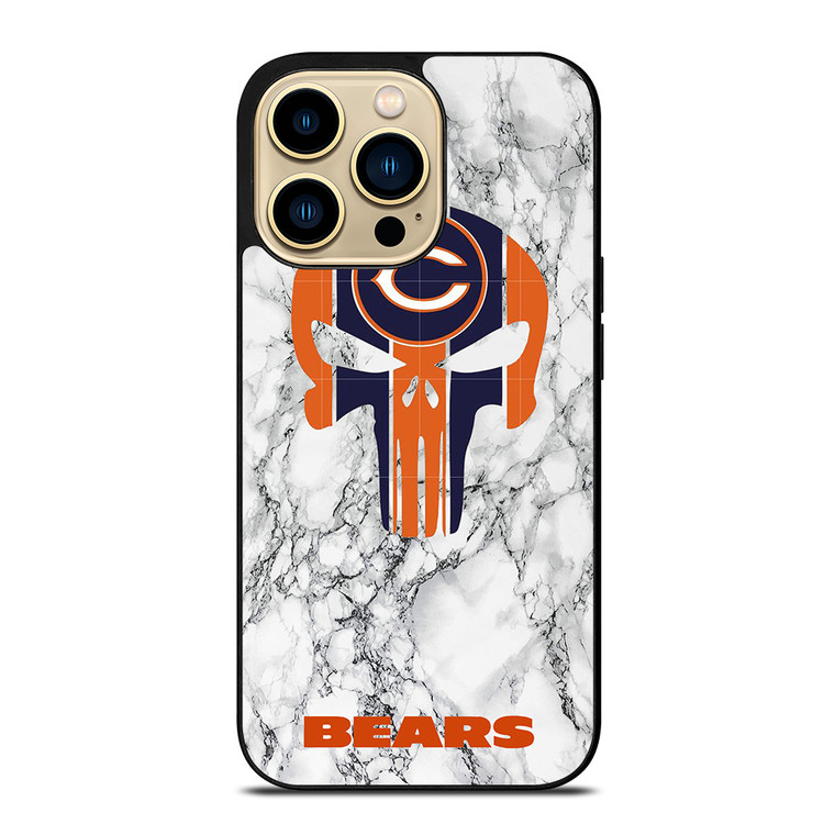CHICAGO BEARS PUNISHER SKULL iPhone 14 Pro Max Case Cover