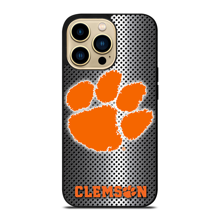 CLEMSON TIGERS METAL iPhone 14 Pro Max Case Cover