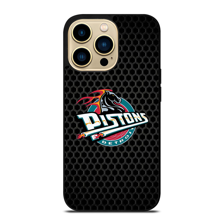 DETROIT PISTONS METAL LOGO iPhone 14 Pro Max Case Cover