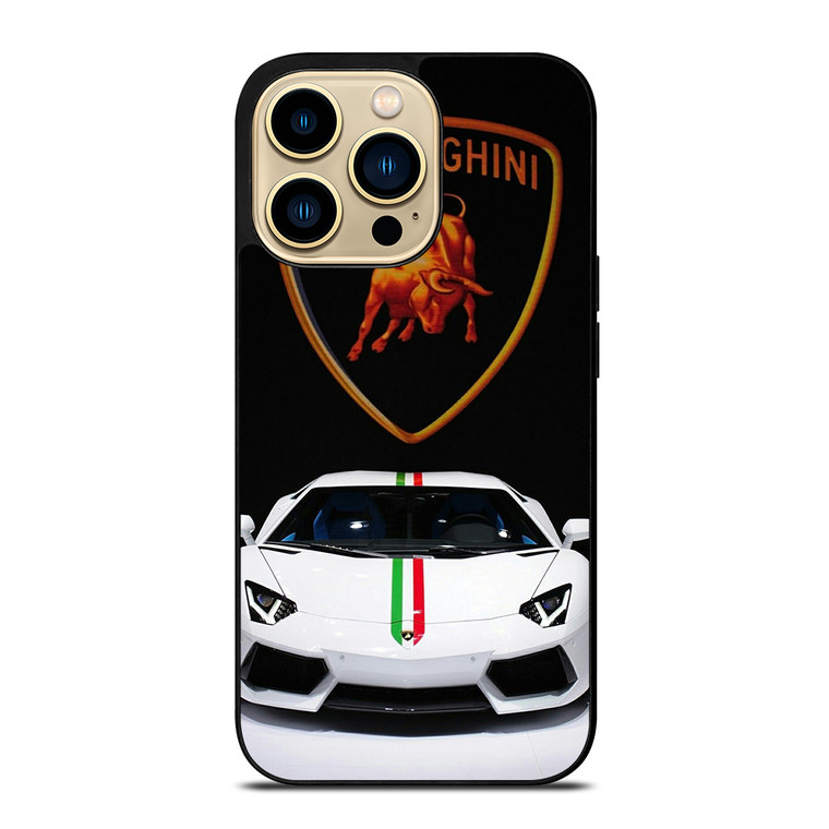LAMBORGHINI WHITE CAR iPhone 14 Pro Max Case Cover