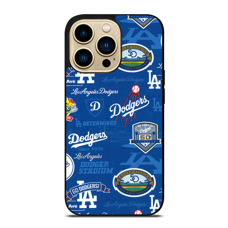LOS ANGELES DODGERS LOGO COLLAGE iPhone 14 Pro Max Case Cover