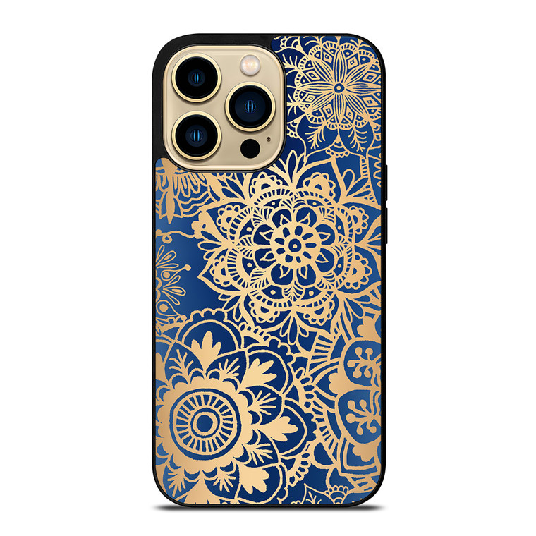MANDALA BLUE PATTERN iPhone 14 Pro Max Case Cover