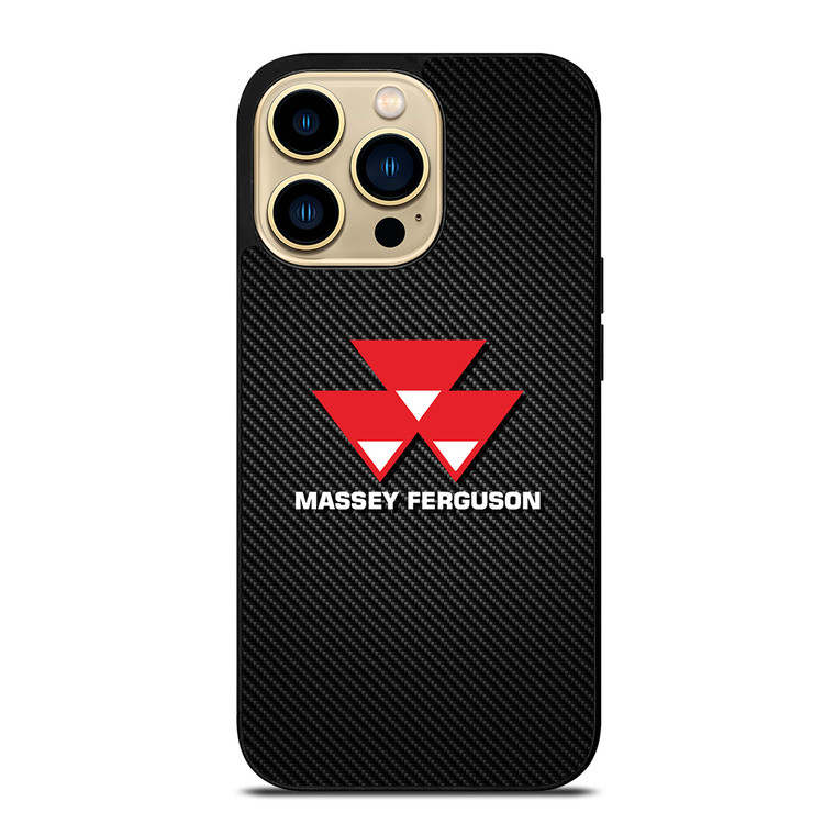 MASSEY FERGUSON TRACTOR LOGO CARBON iPhone 14 Pro Max Case Cover