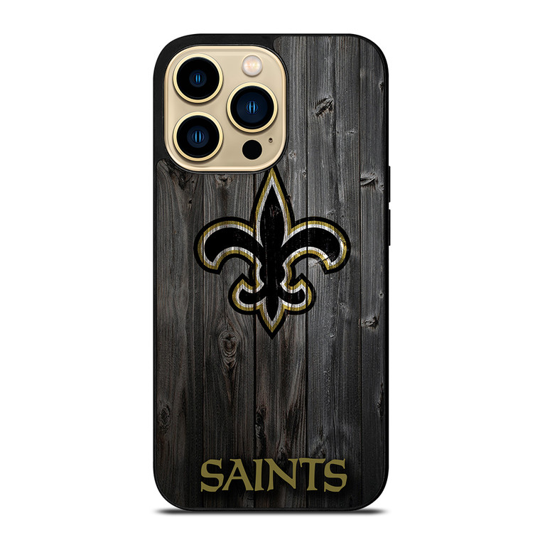 NEW ORLEANS SAINTS WOODEN iPhone 14 Pro Max Case Cover