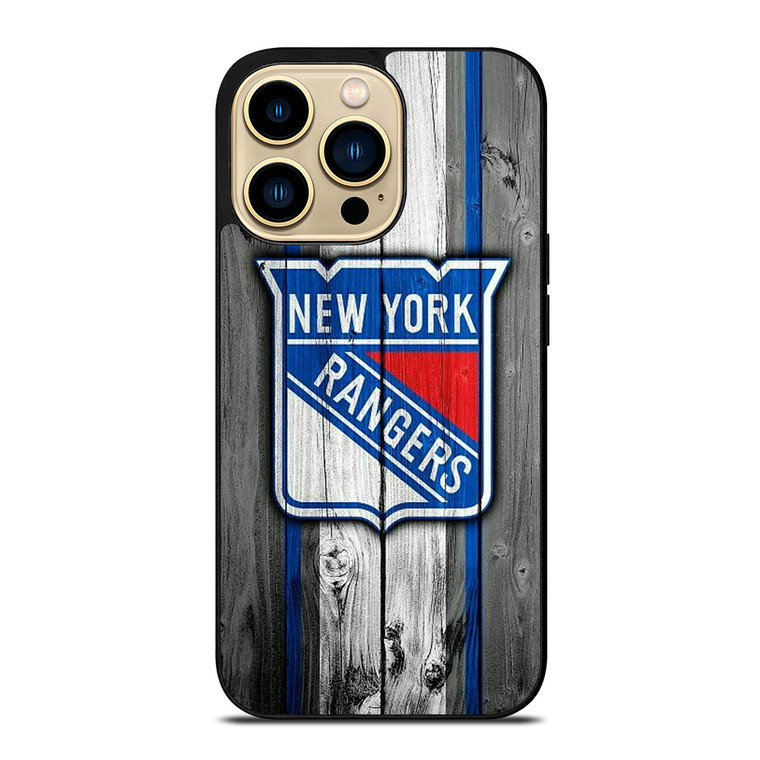 NEW YORK RANGERS WOODEN iPhone 14 Pro Max Case Cover