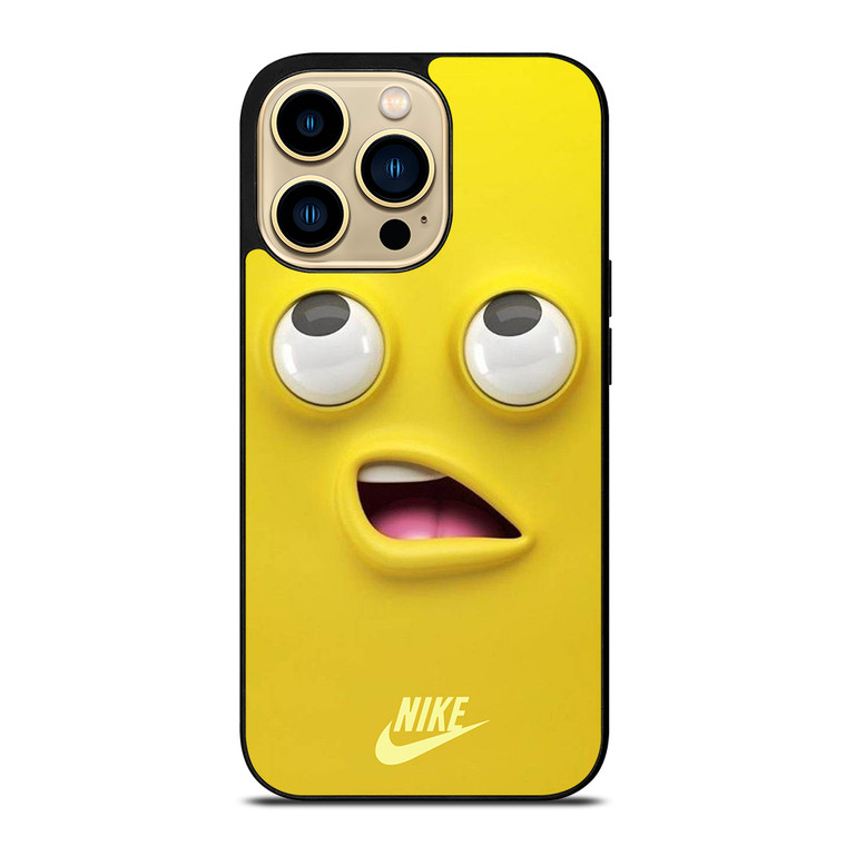 NIKE YELLOW SMILE EMOTICON iPhone 14 Pro Max Case Cover