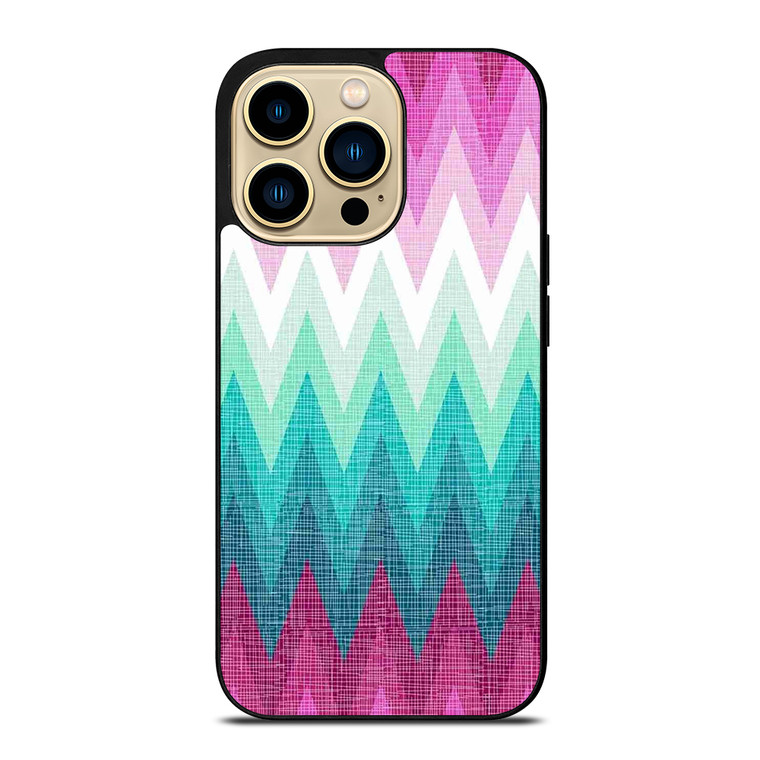 OMBRE PASTEL CHEVRON PATTERN 2 iPhone 14 Pro Max Case Cover