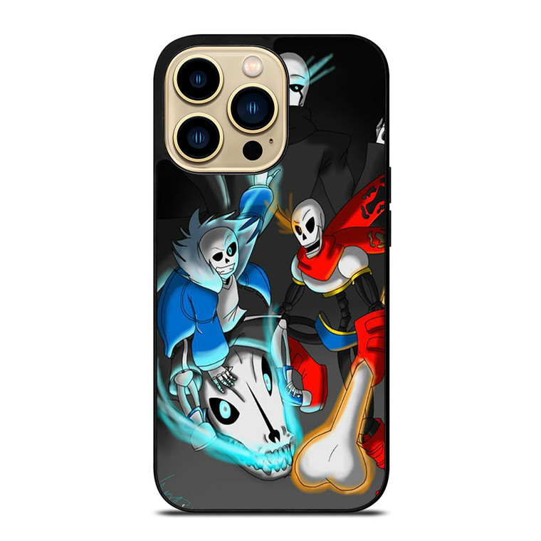 PAPYRUS AND SANS UNDERTALE CARTOON iPhone 14 Pro Max Case Cover