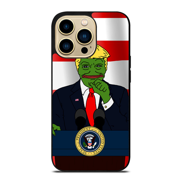 PEPE THE SMUG FROG DONALD TRUMP iPhone 14 Pro Max Case Cover