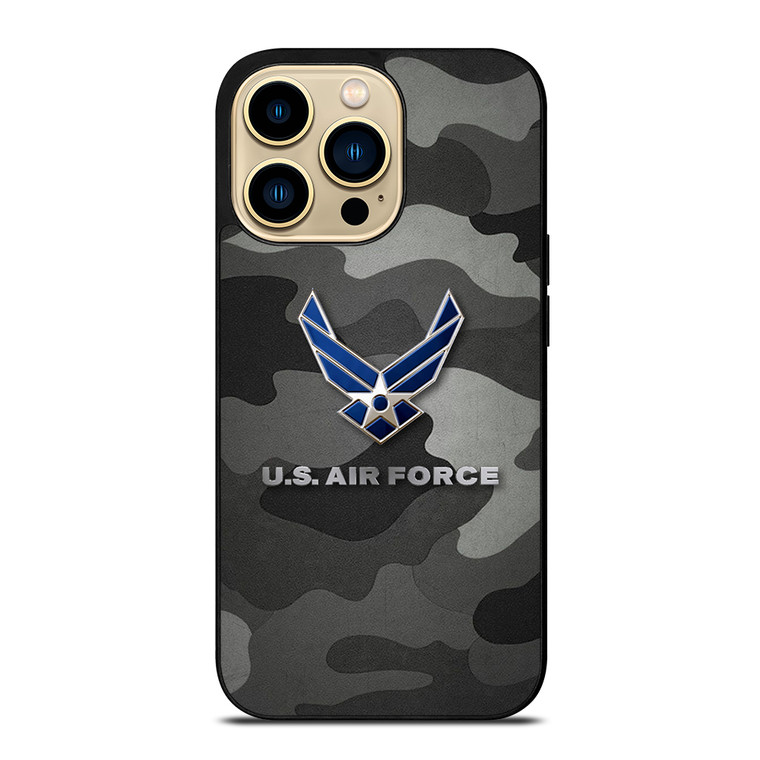 US AIR FORCE CAMO LOGO  iPhone 14 Pro Max Case Cover