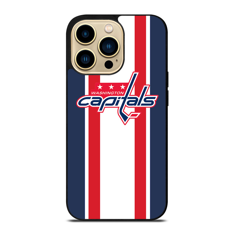WASHINGTON CAPITALS STRIPE iPhone 14 Pro Max Case Cover