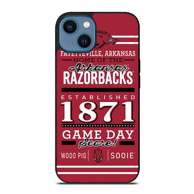 ARKANSAS RAZORBACKS 1871 iPhone 14 Case Cover