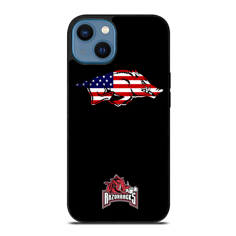 ARKANSAS RAZORBACKS AMERICAN iPhone 14 Case Cover