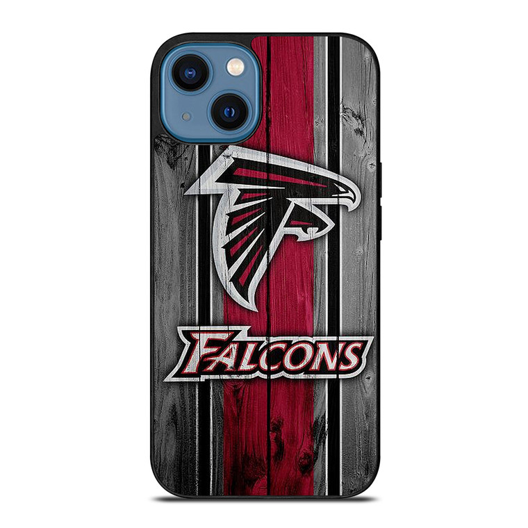ATLANTA FALCONS WOODEN iPhone 14 Case Cover