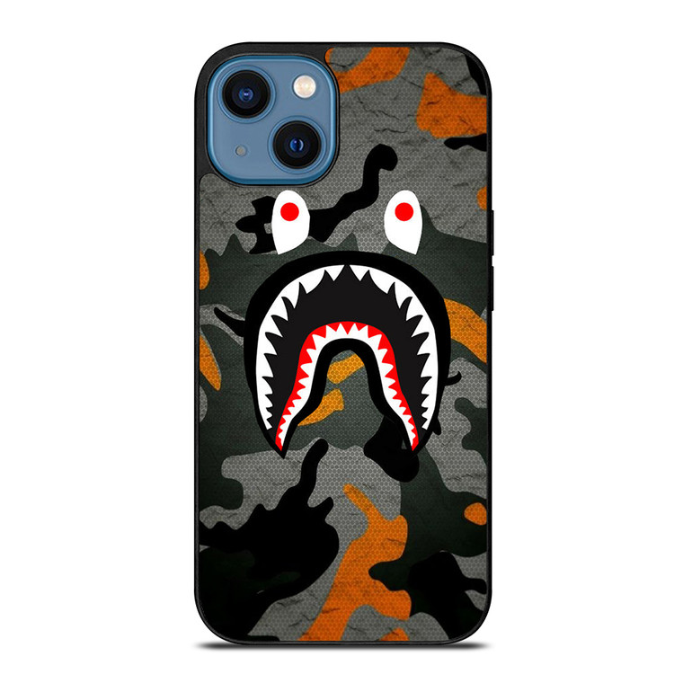 BAPE SHARK CAMO 1 iPhone 14 Case Cover