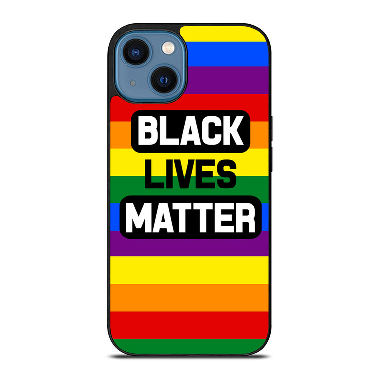 BLACK LIVES MATTER RAINBOW iPhone 14 Case Cover