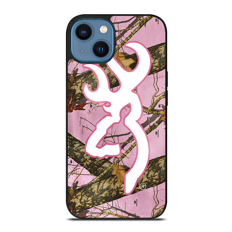CAMO PINK BROWNING iPhone 14 Case Cover