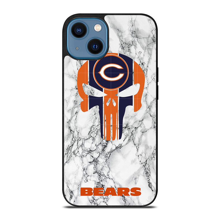 CHICAGO BEARS PUNISHER SKULL iPhone 14 Case Cover