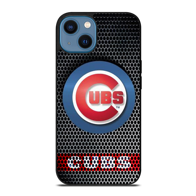CHICAGO CUBS METAL LOGO iPhone 14 Case Cover