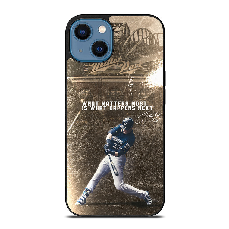 CHRISTIAN YELICH MILWAUKEE BREWERS QUOTE iPhone 14 Case Cover
