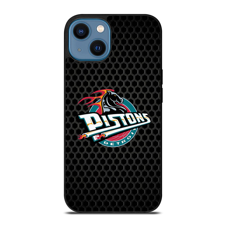 DETROIT PISTONS METAL LOGO iPhone 14 Case Cover