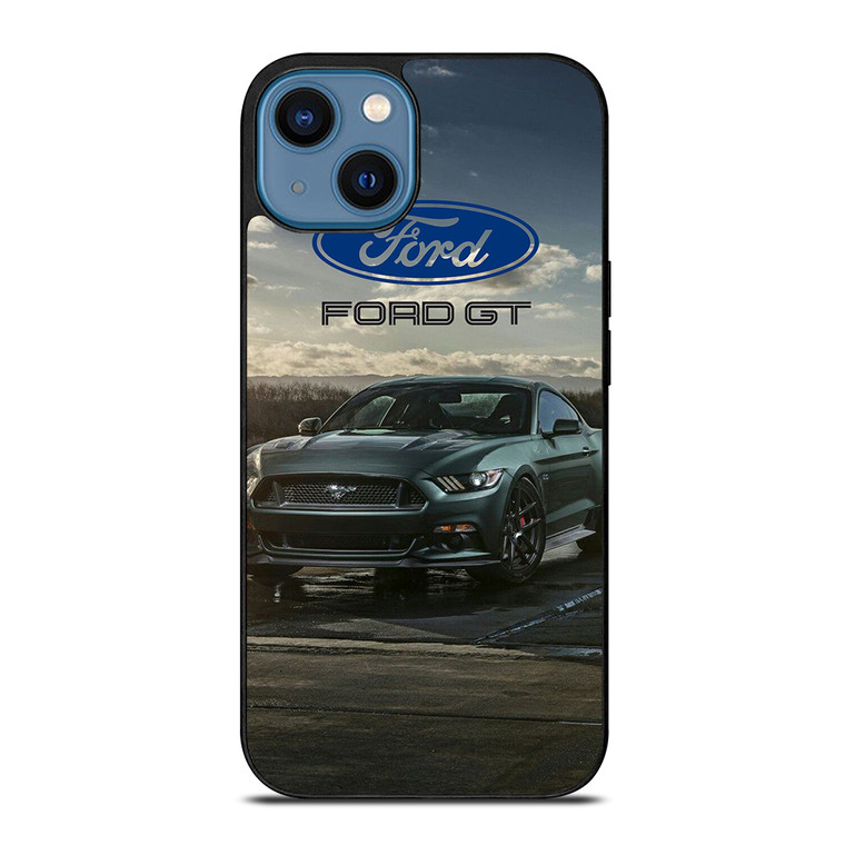 FORD MUSTANG GT BLACK CAR iPhone 14 Case Cover