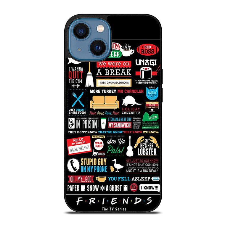 FRIENDS TV SERIES COLLAGE iPhone 14 Case Cover