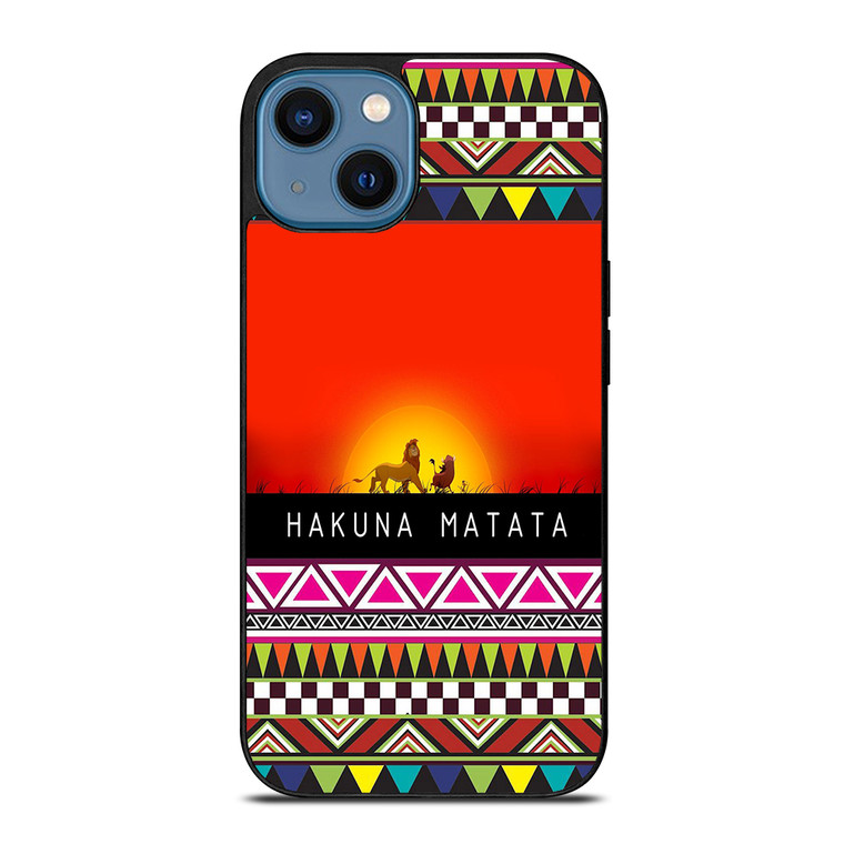 HAKUNA MATATA LION KING AZTEC 2 iPhone 14 Case Cover