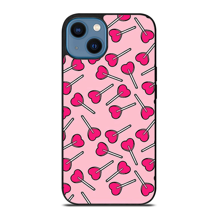 HEARTS LOLLIPOP iPhone 14 Case Cover