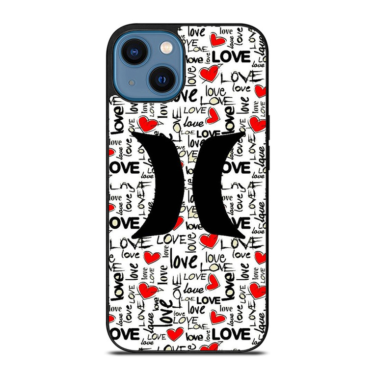 HURLEY LOGO PATTERN iPhone 14 Case Cover