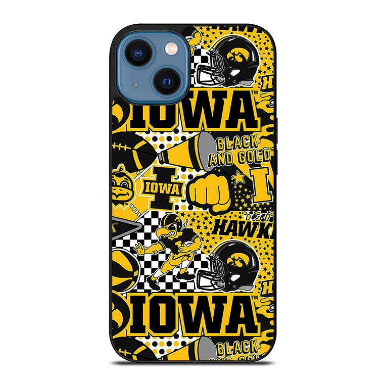 IOWA HAWKEYES COLLAGE iPhone 14 Case Cover