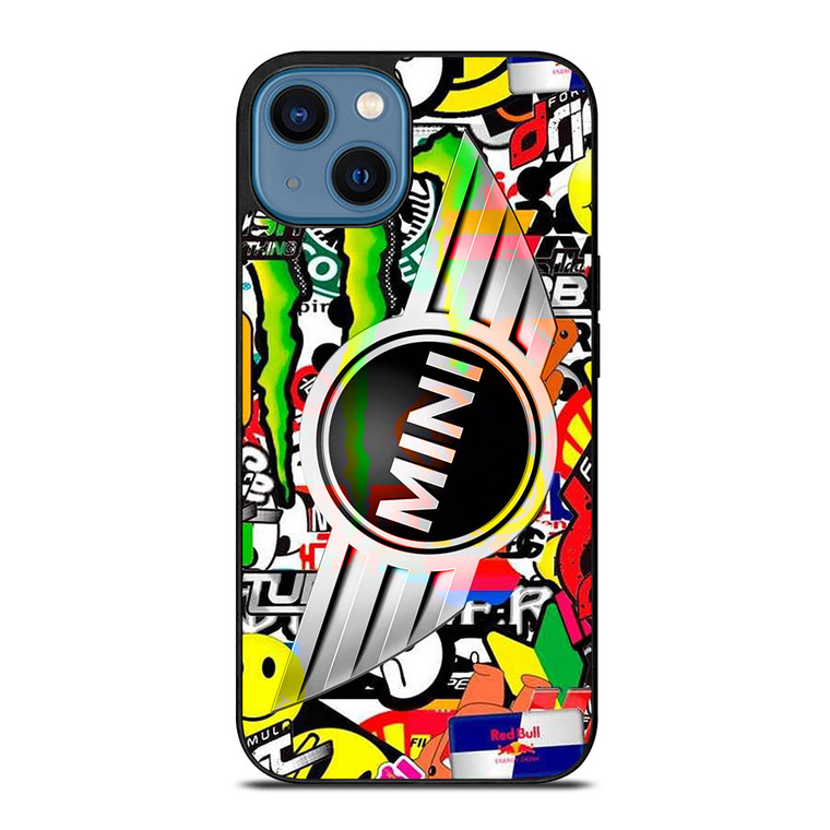 MINI COOPER STICKER BOMB iPhone 14 Case Cover