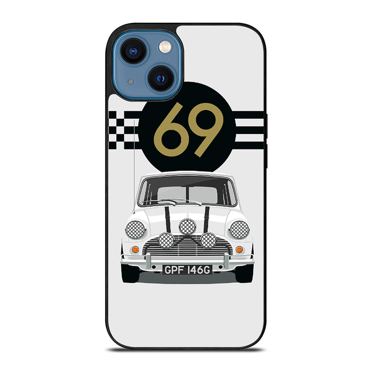 MINI COOPER WHITE 69 iPhone 14 Case Cover
