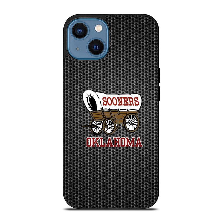 OKLAHOMA SOONERS METAL LOGO iPhone 14 Case Cover