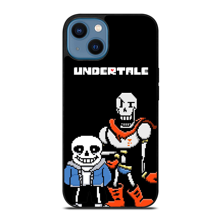 PAPYRUS AND SANS UNDERTALE 8BIT iPhone 14 Case Cover
