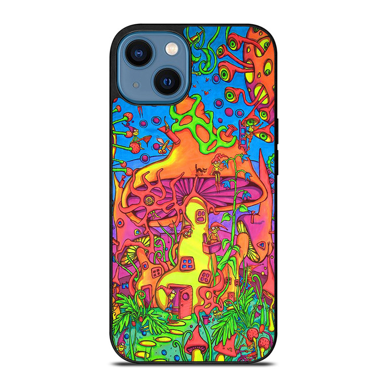 PSYCHEDELIC VISUALS HOUSE iPhone 14 Case Cover