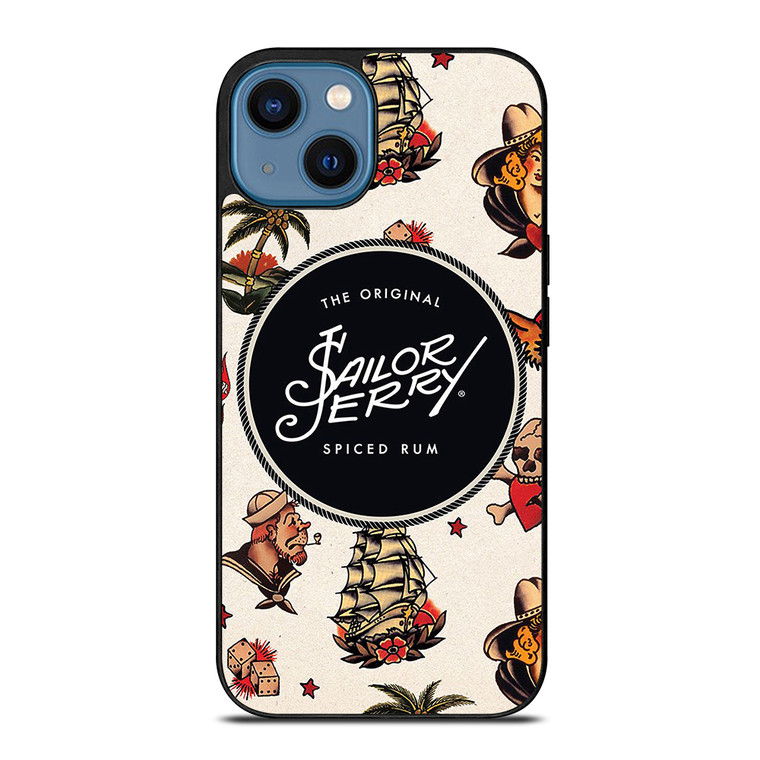 SAILOR JERRY PATTERN iPhone 14 Case Cover