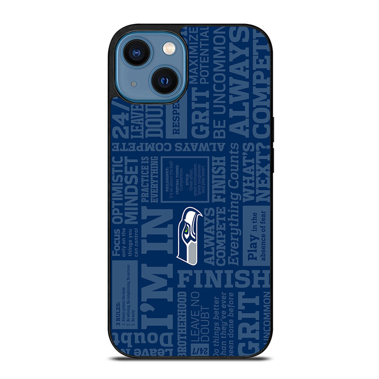 SEATTLE SEAHAWKS MANTRA iPhone 14 Case Cover SEATTLE SEAHAWKS MANTRA iPhone 14 Case Cover