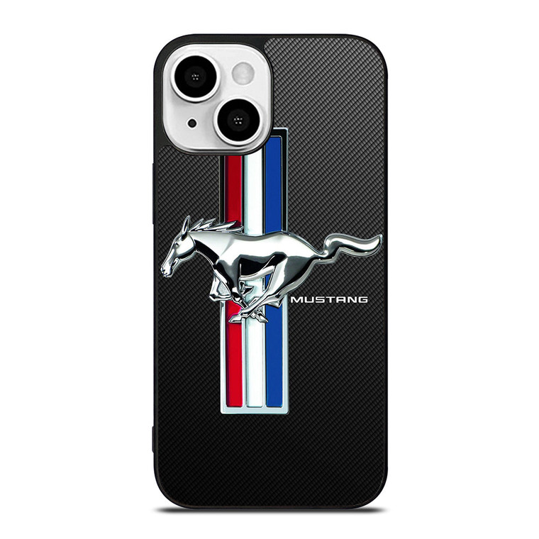 FORD MUSTANG GT LOGO CARBON iPhone 13 Mini Case Cover