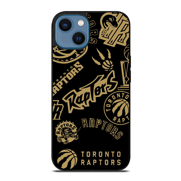 TORONTO RAPTORS LOGO COLLAGE iPhone 14 Case Cover