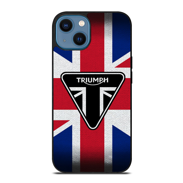 TRIUMPH MOTORCYCLE FLAG LOGO iPhone 14 Case Cover