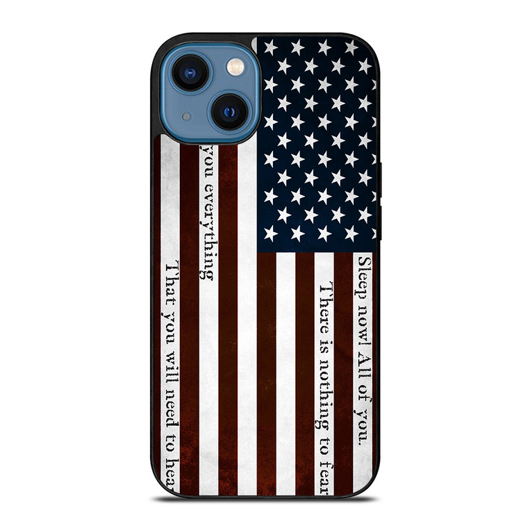 USA RED QUOTES iPhone 14 Case Cover