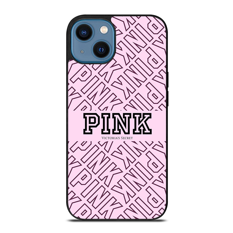 VICTORIA'S SECRET PINK LOGO PATTERN iPhone 14 Case Cover