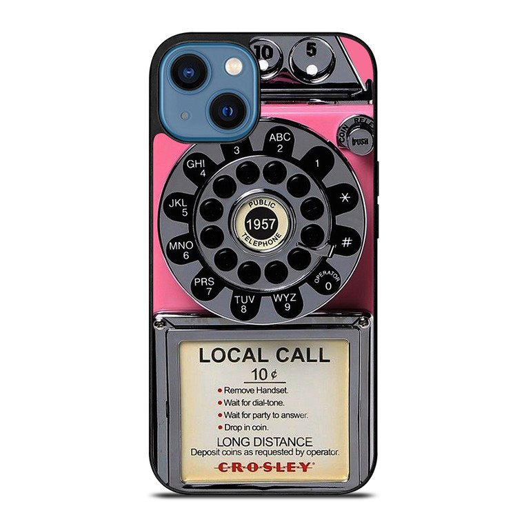 VINTAGE RETRO PAYPHONE PINK iPhone 14 Case Cover VINTAGE RETRO PAYPHONE PINK iPhone 14 Case Cover
