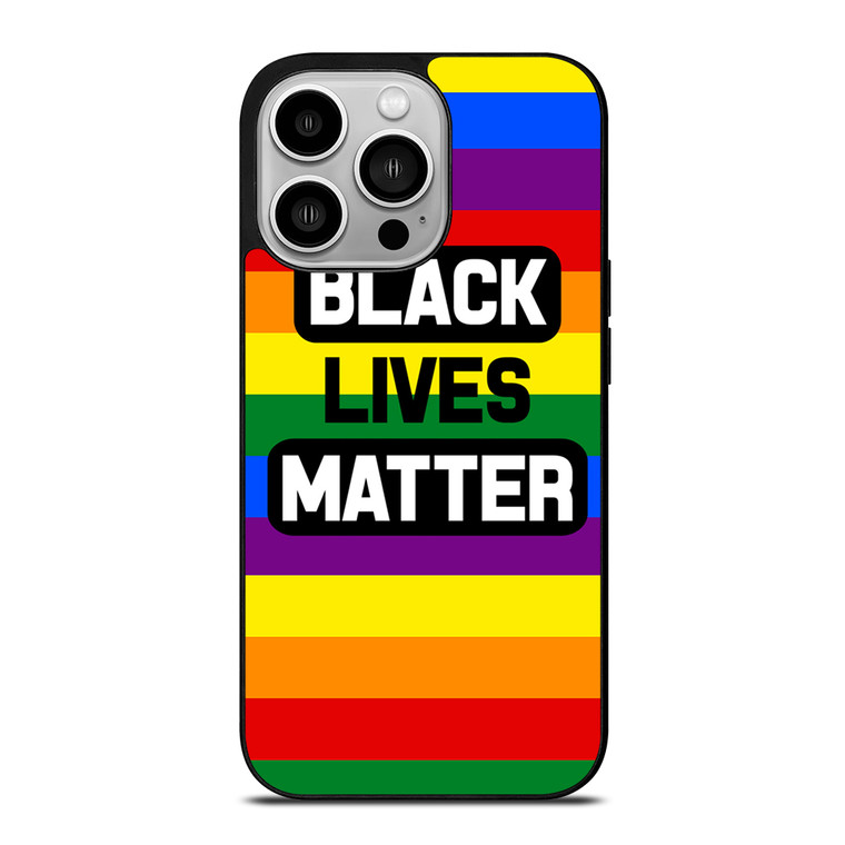 BLACK LIVES MATTER RAINBOW iPhone 14 Pro Case Cover