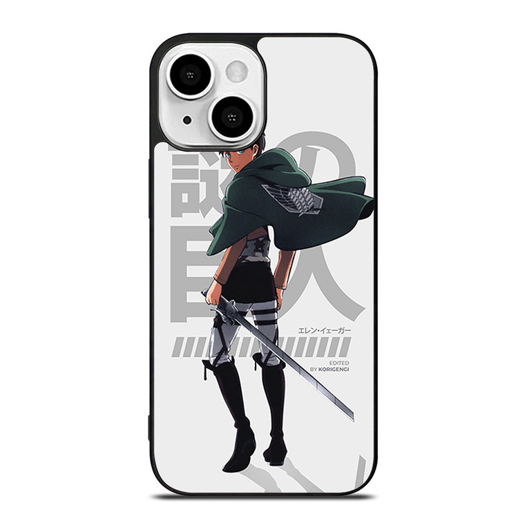 EREN YEAGER ATTACK ON TITAN ANIME iPhone 13 Mini Case Cover